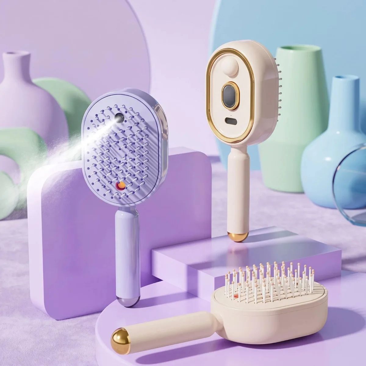 Electric Spray Retractable Air Cushion Comb