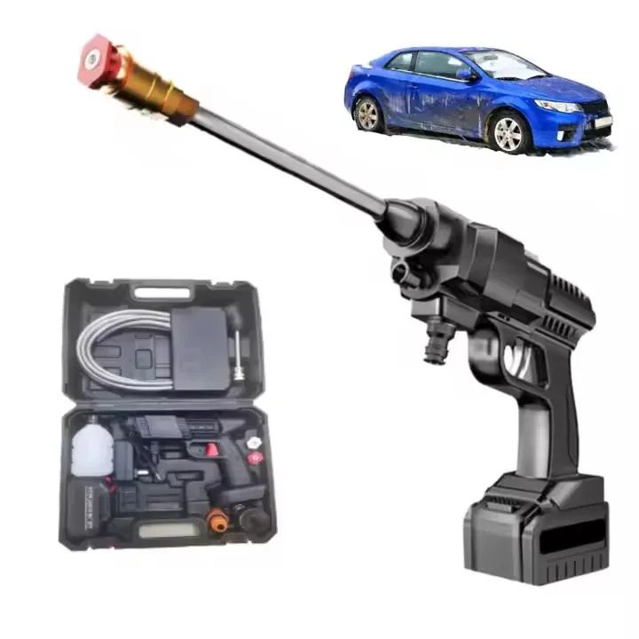 Portable Cordless Rechargeable Pressure Washer Gun with 5-Cell Battery