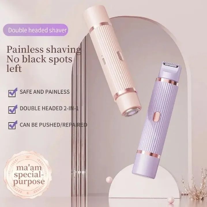 2 in 1 Dual Head Women Electric Bikini Trimmer & Wet/Dry Hair Removal Shaver