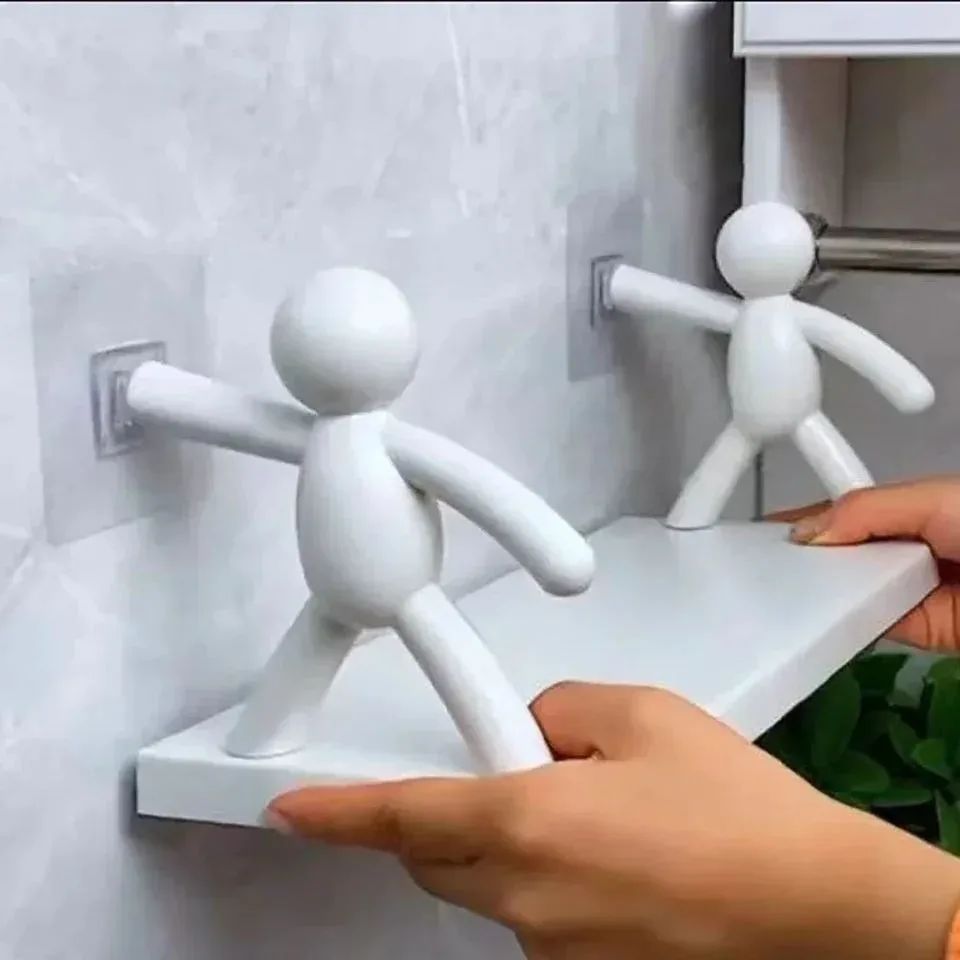 Multipurpose Adhesive Wall Mounted Shelf for Bathroom and Kitchen