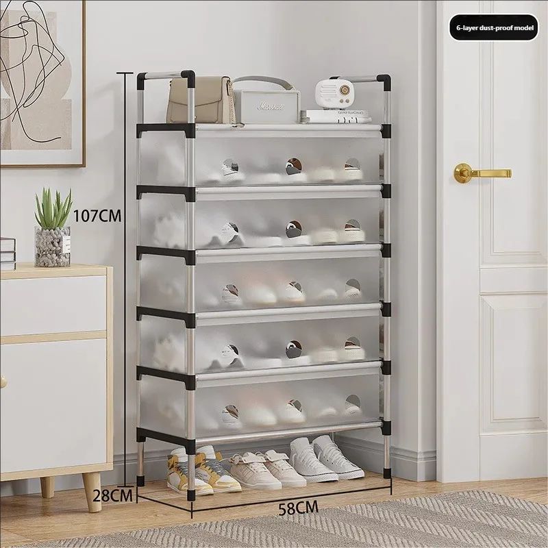 Multi-Layer Dustproof Shoe Rack Organizer with Protective Cover