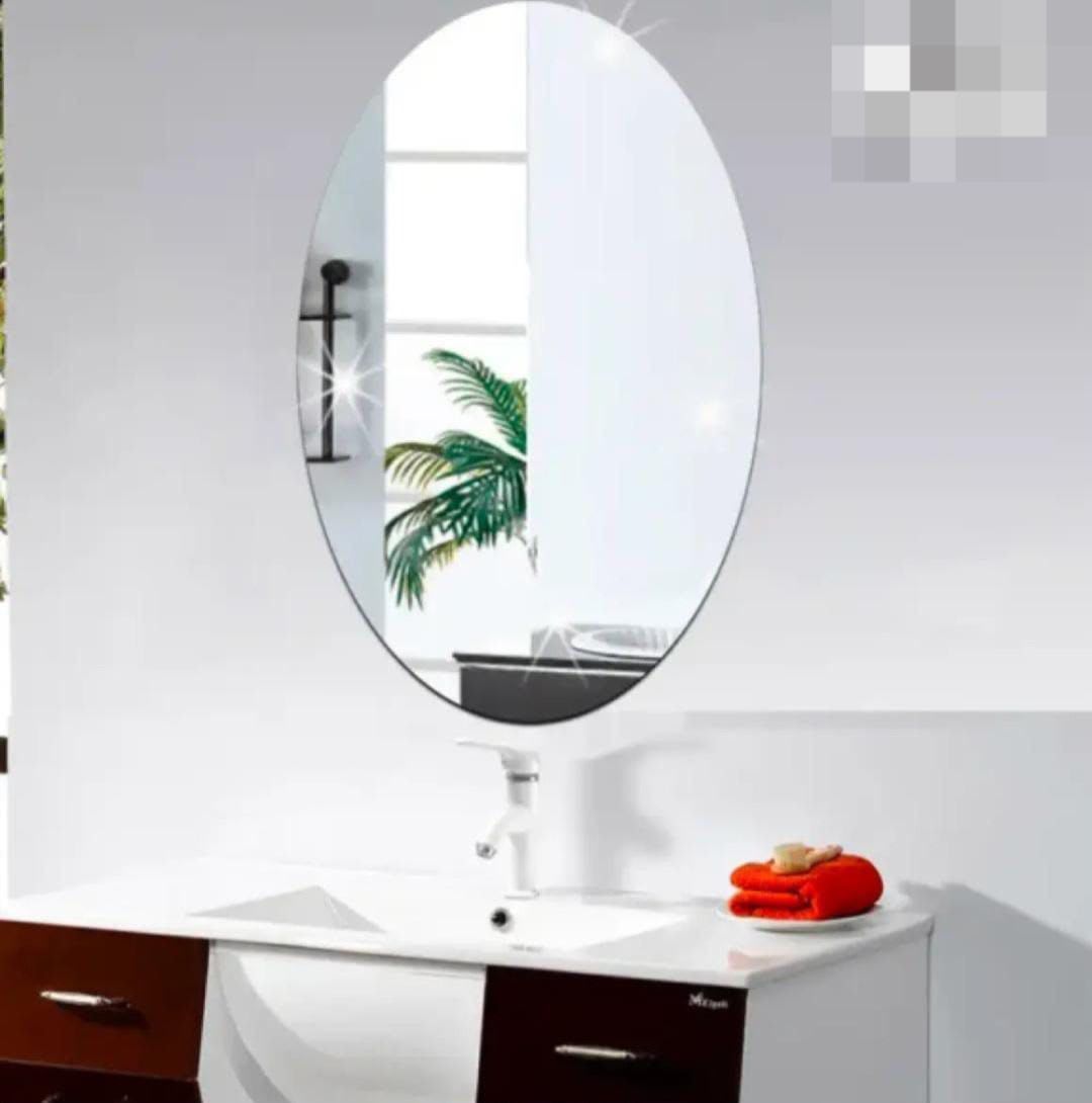 8x11 Oval Acrylic Mirror | Shatterproof Lightweight Wall Mirror