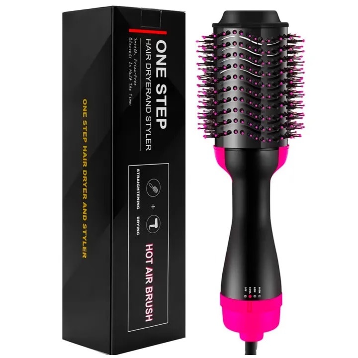 3-in-1 Hot Air Brush & Hair Volumizer | Ionic Blow Dryer Styler
