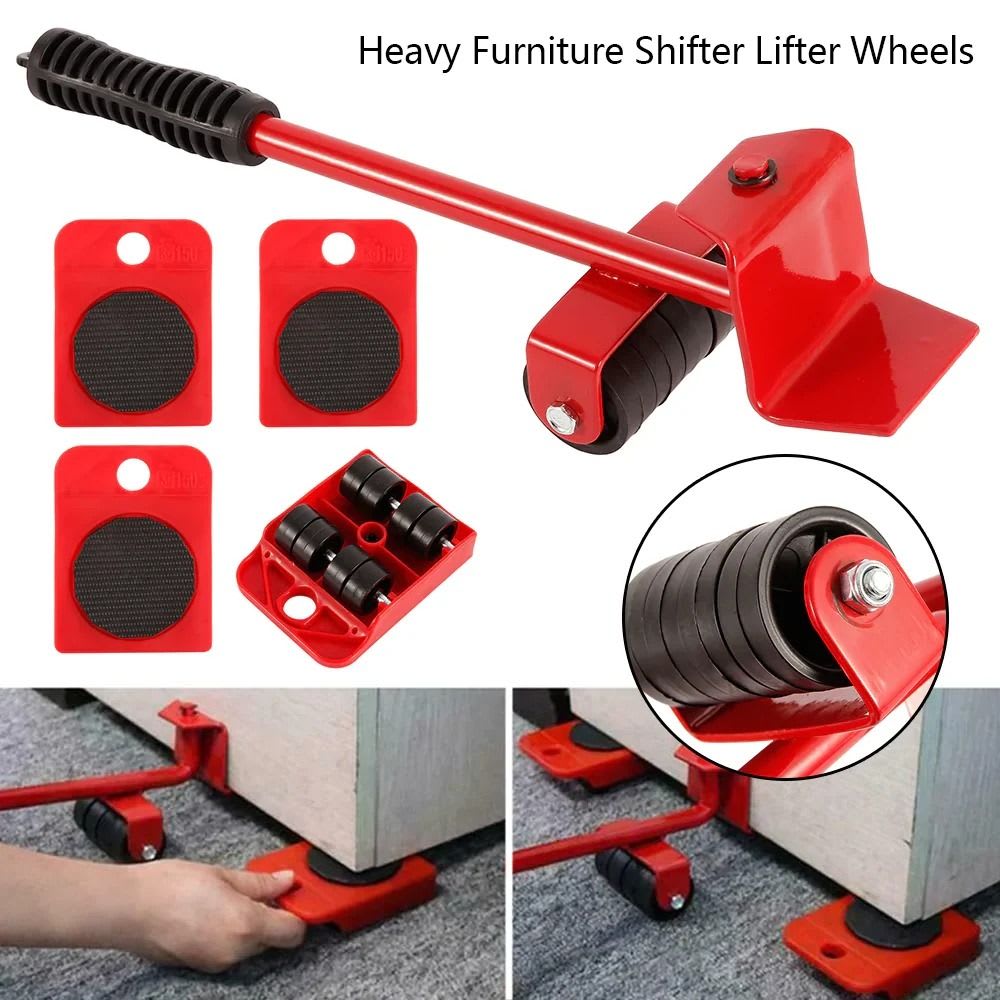Heavy Duty Furniture Moving Wheels and Caster Set with 360-Degree Rotation