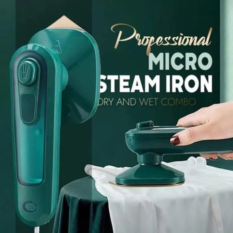Compact Portable Micro Steam Iron - Dry & Wet Combo Ironing Machine