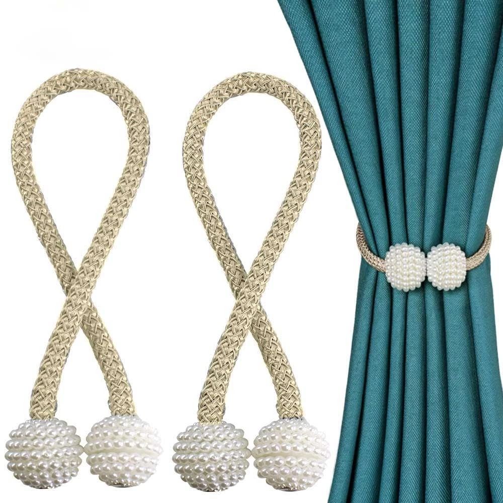 2 PCS Magnetic Curtain Tiebacks - Stylish Drapery Holdbacks for Home Decor