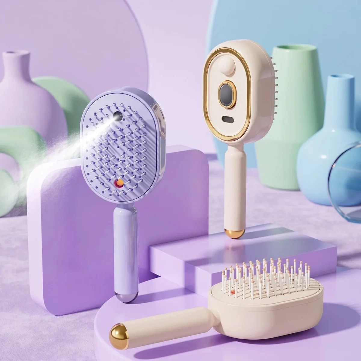 Electric Spray Retractable Air Cushion Comb