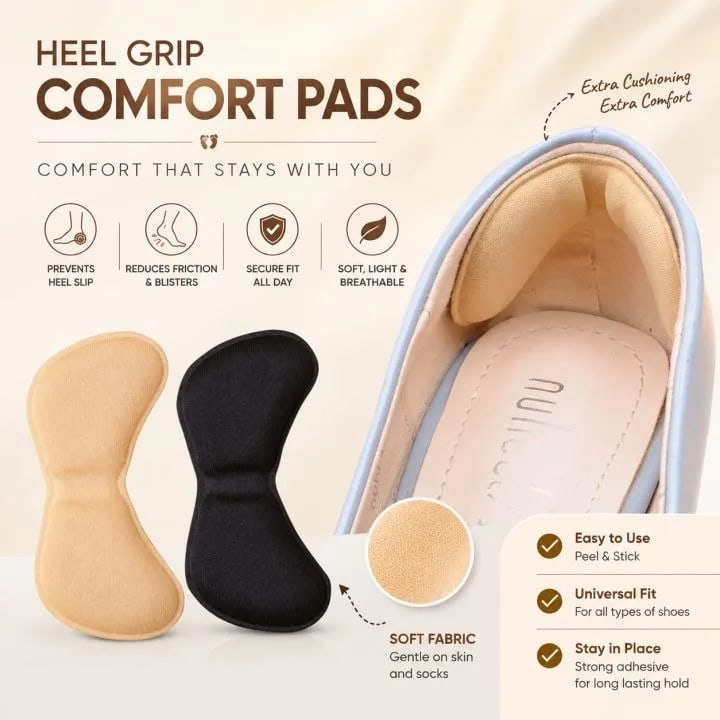 Comfortable Silicone Shoe Heel Pads for Pain Relief (Pair)
