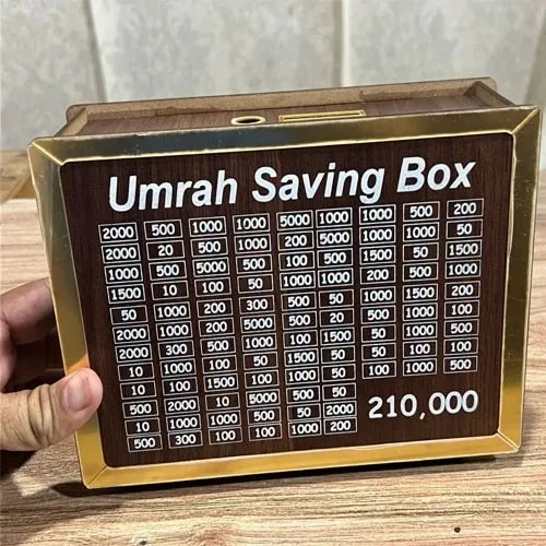 Umrah Saving Box - Folding Money Box for Savings