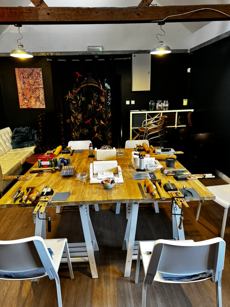 Jewellery making workshop at Whitmuir Farm