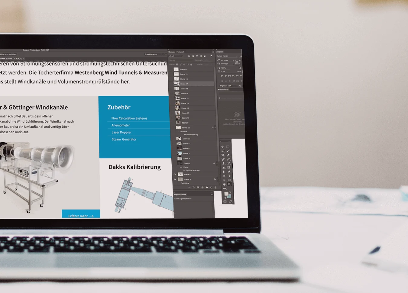 Webdesign und Webshops im Layout
