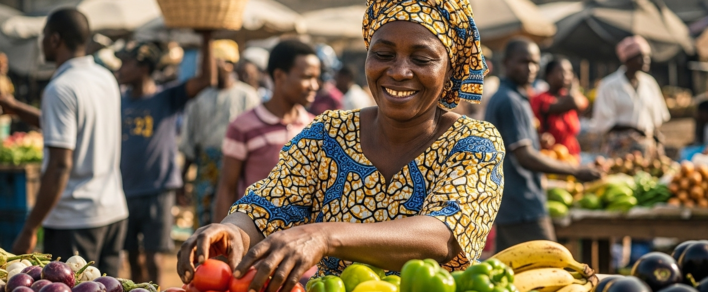 Nigerian market vendor