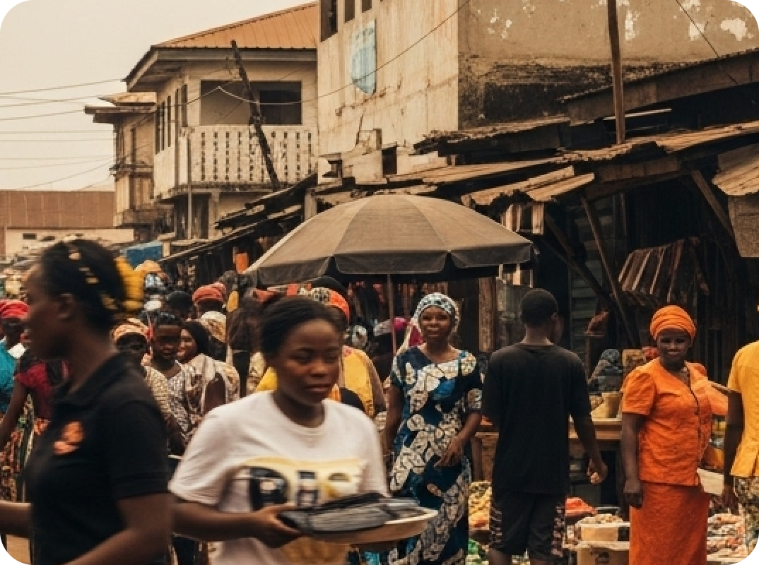 Market scene in Nigeria