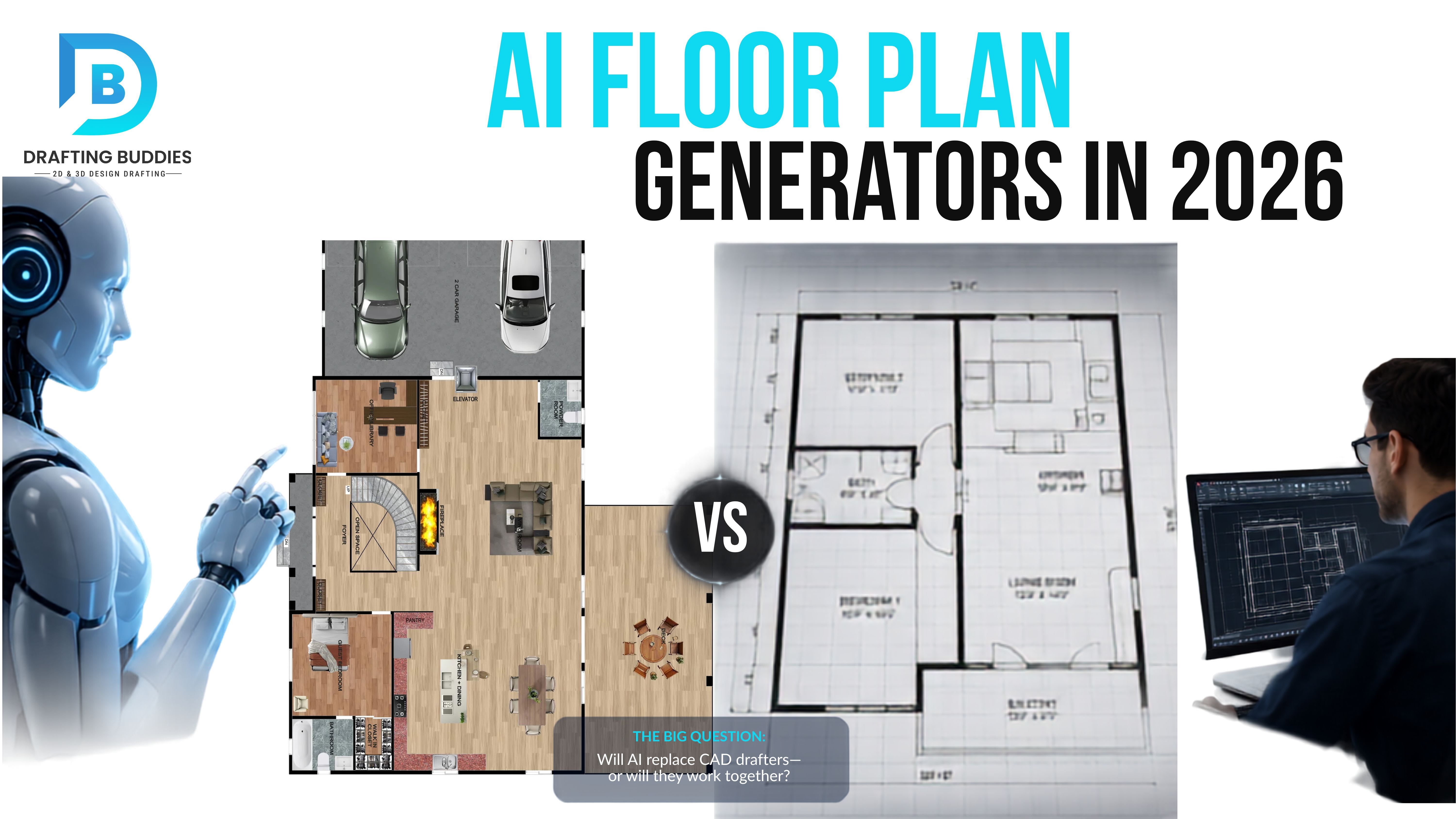 AI Floor Plan Generators in 2026: Can They Replace CAD Drafters?