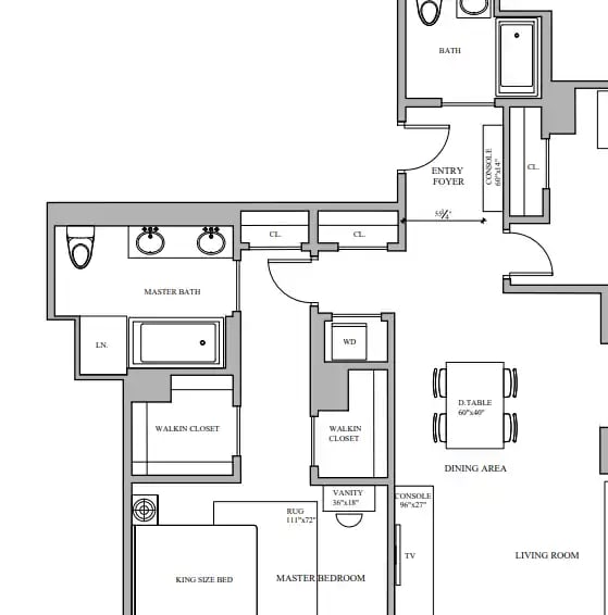 Architectural blueprint section drawing for remodeling and renovation drafting in Texas
