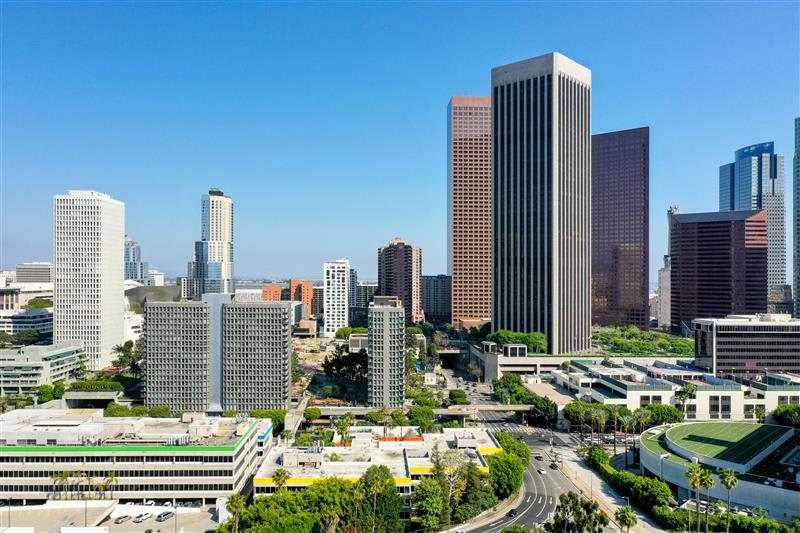 Texas city skyline at dusk for exterior 3D rendering presentations