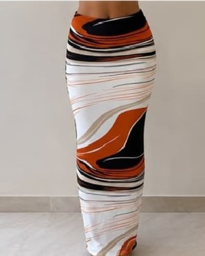 11. Patterned Straight Skirts