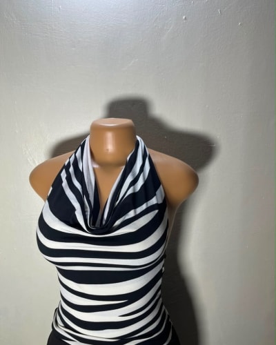 Flowery cowl neck top 10