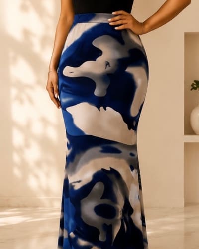 Patterned maxi skirt 19
