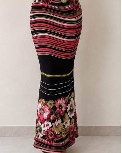 Patterned maxi skirt 36