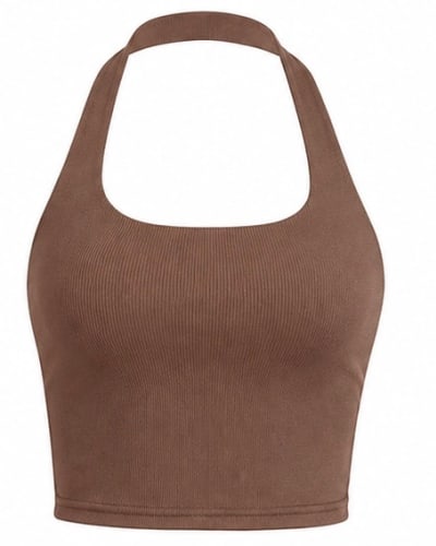 Plain alter neck tank top