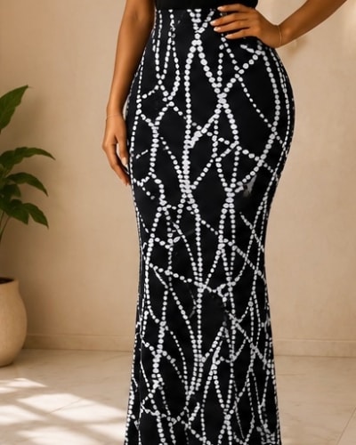 Patterned maxi skirt 22