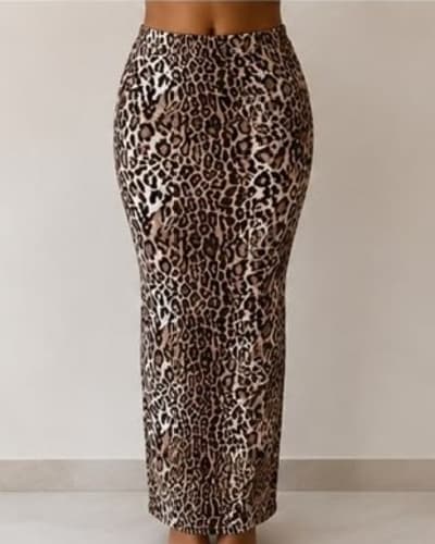 1. Patterned Straight Skirts