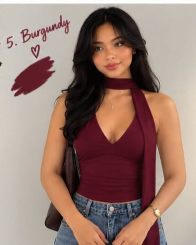 Halter scarf top