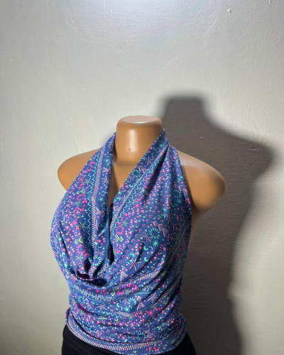 Flowerly cowl neck top 1