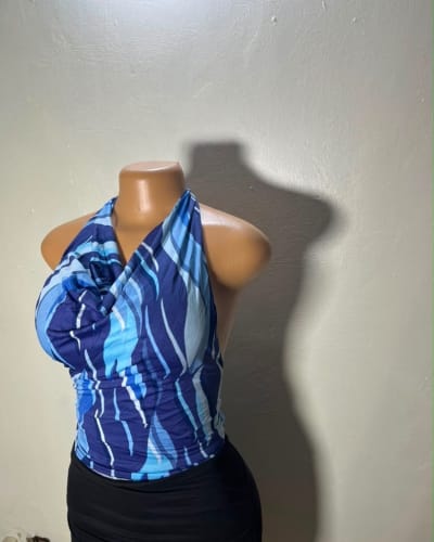 Flowery cowl neck top 5