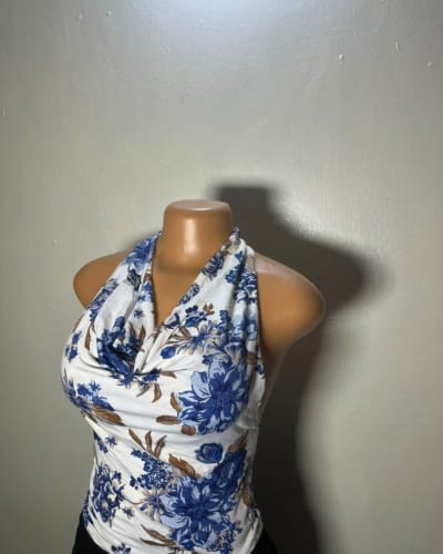 Flowerly cowl neck top 45