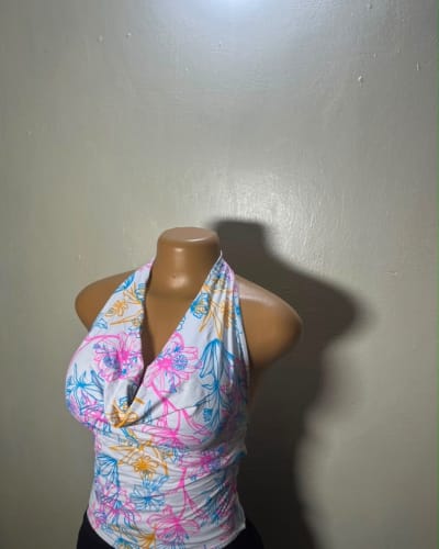 Flowery cowl neck top 13