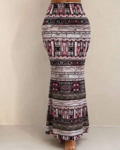patterned maxi skirt 39