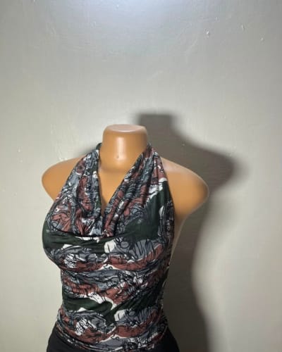 Flowerly cowl neck top 44