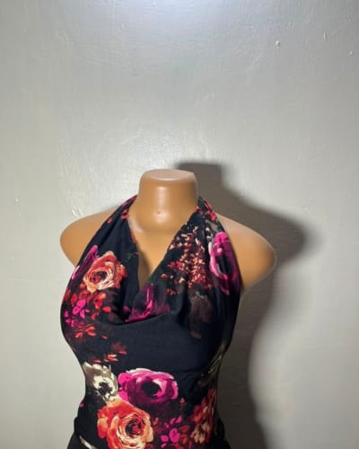 Flowerly cowl neck top 47