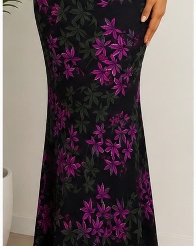 Pattern maxi skirt 45 in Pattern