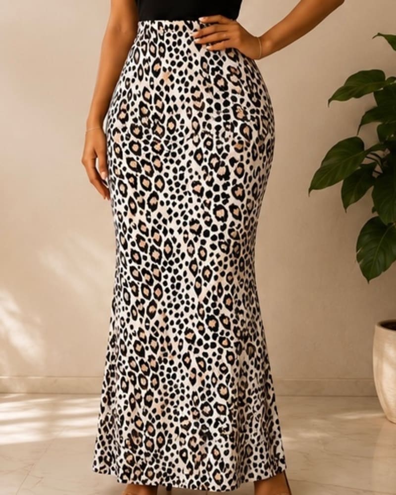 Patterned maxi skirt 29 in Pattern