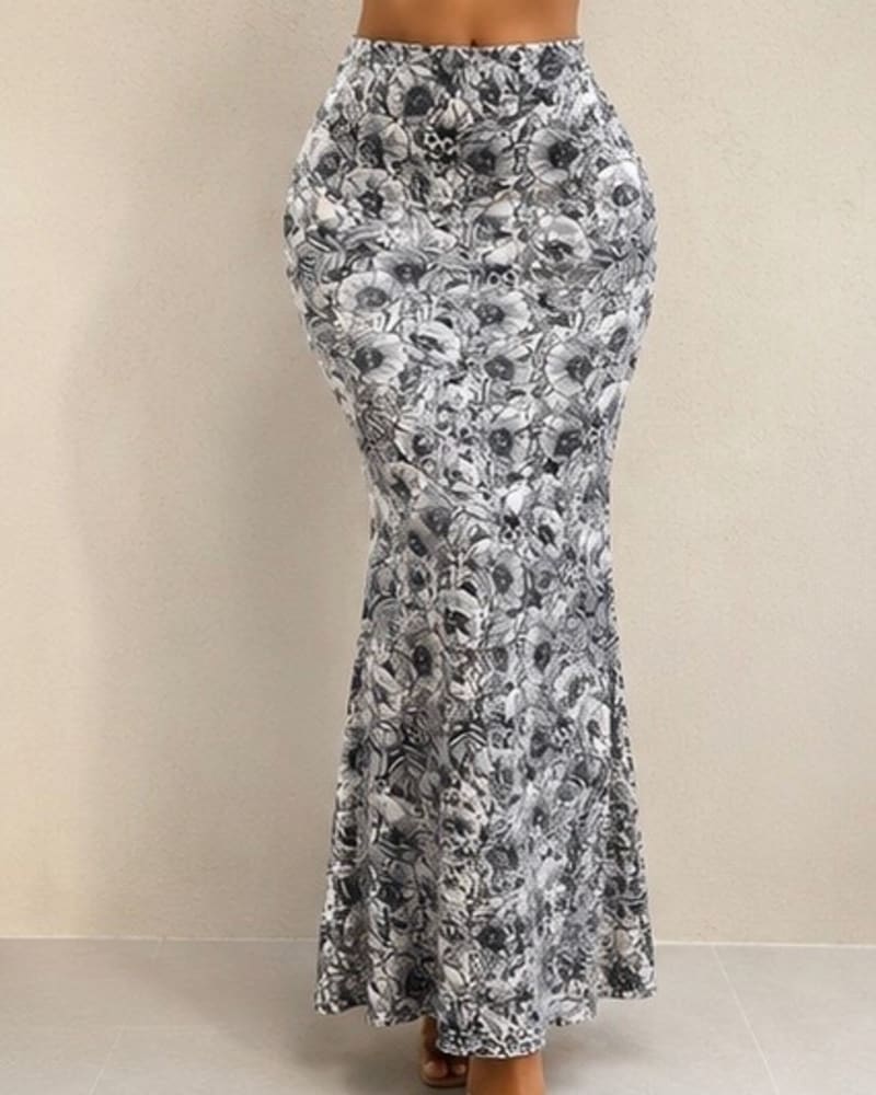 patterned maxi skirt 38 in Patterned