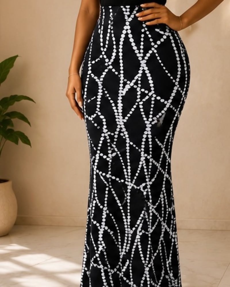 Patterned maxi skirt 22 in Pattern