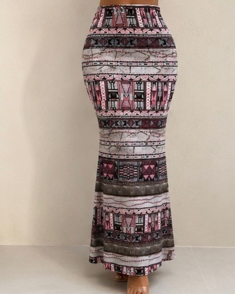 patterned maxi skirt 39 in Pattern