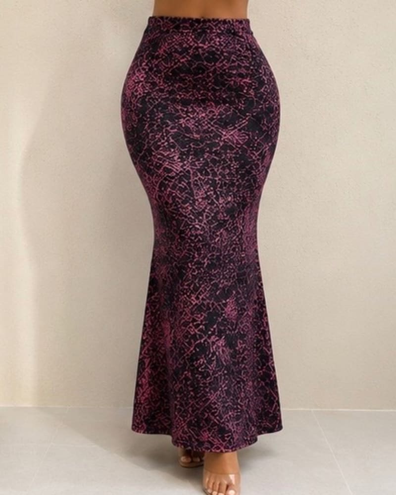 patterned maxi skirt 40 in Pattern