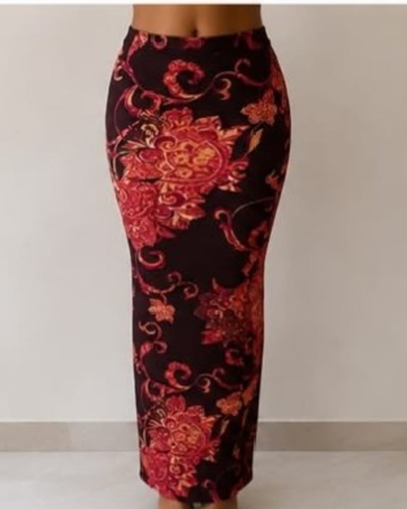 2. Patterned Straight Skirts in Pattern
