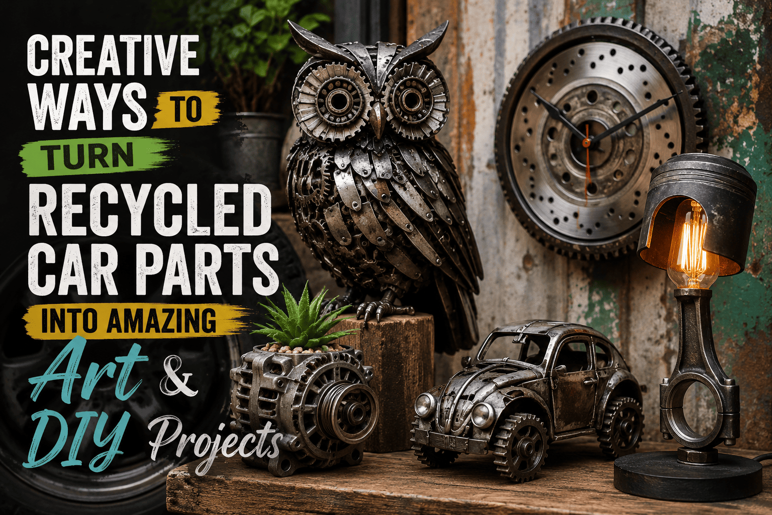 Creative Ways to Turn Recycled Car Parts into Amazing Art & DIY Projects