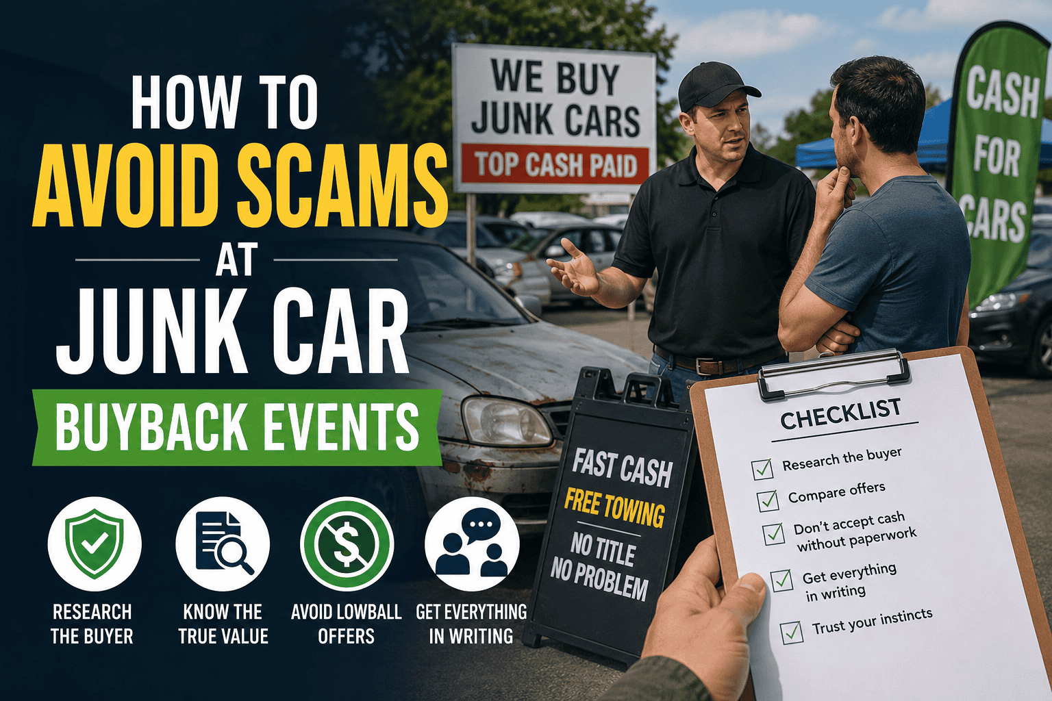 How to Avoid Scams at Junk Car Buyback Events