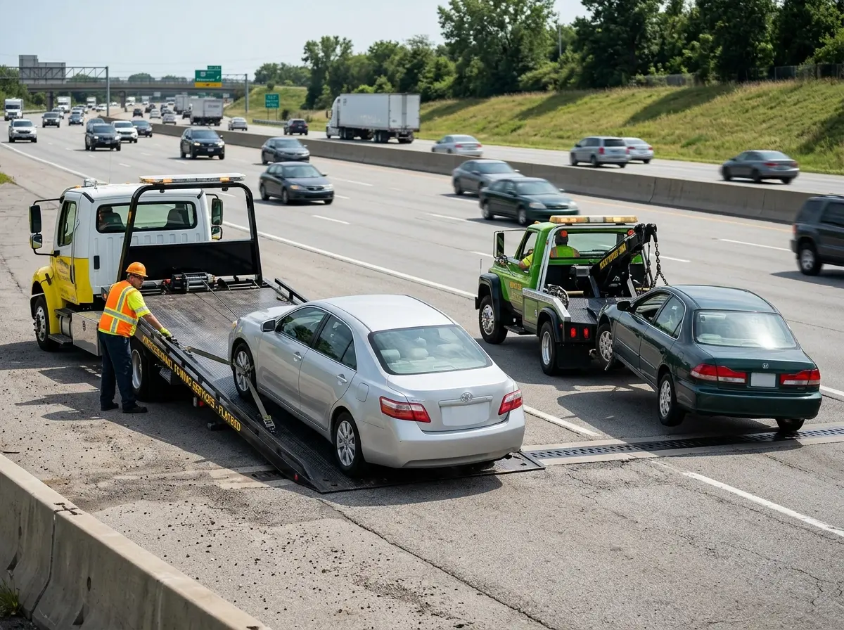Flatbed Towing vs. Hook and Chain Towing for Junk Cars