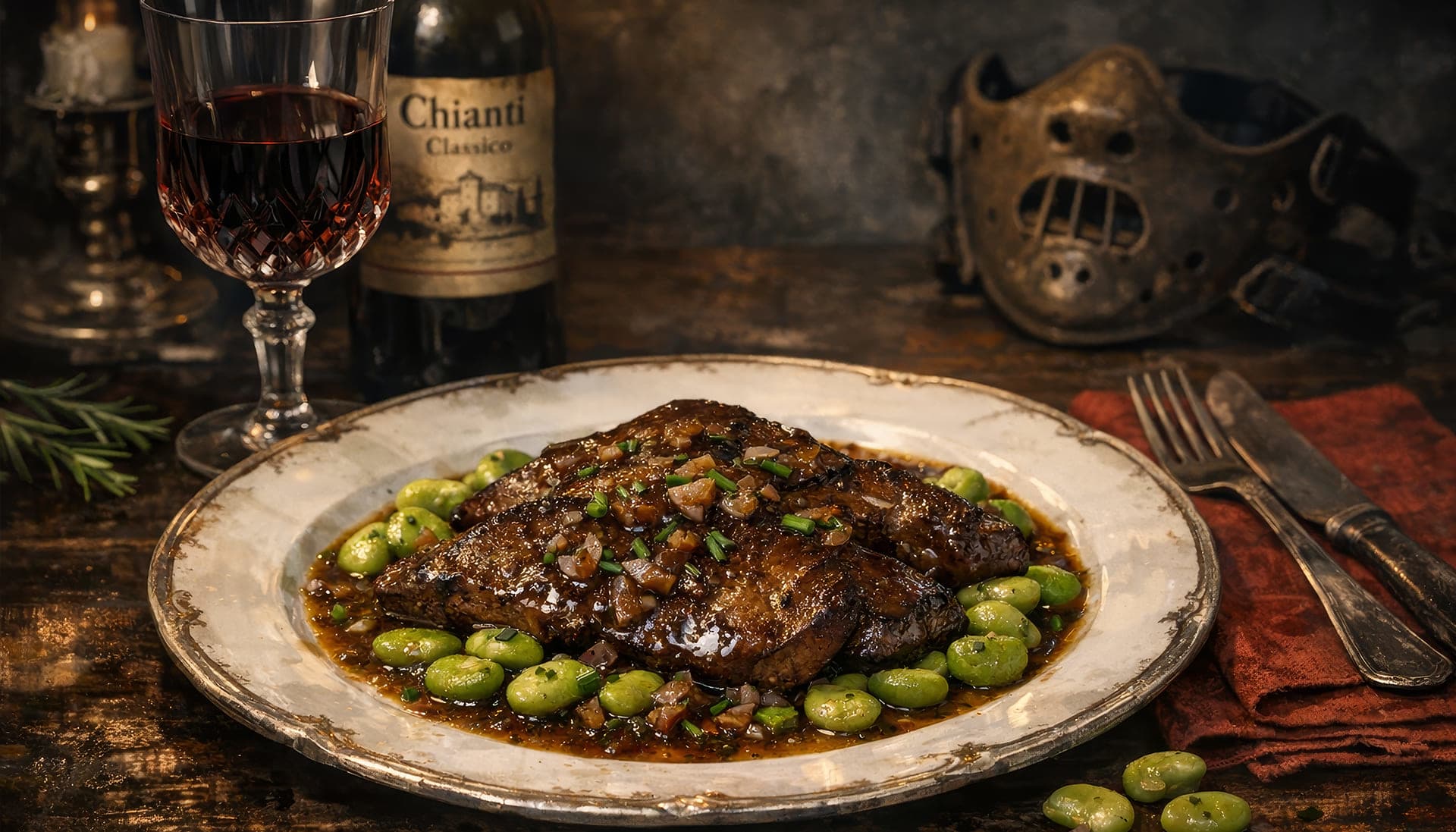 le foie et ses fèves au beurre