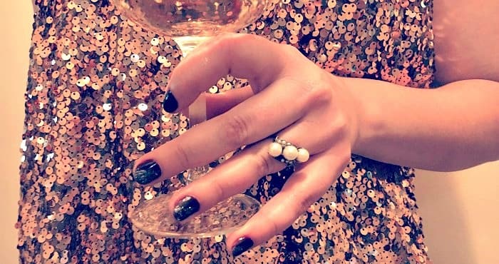 Sparkly nails for new years