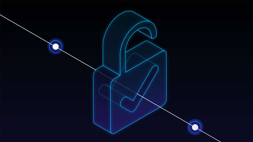 Illustration of a padlock representing API data transfer permission by a Mercedes-Benz customer