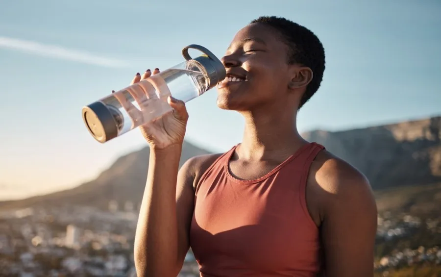 Woman drinking water