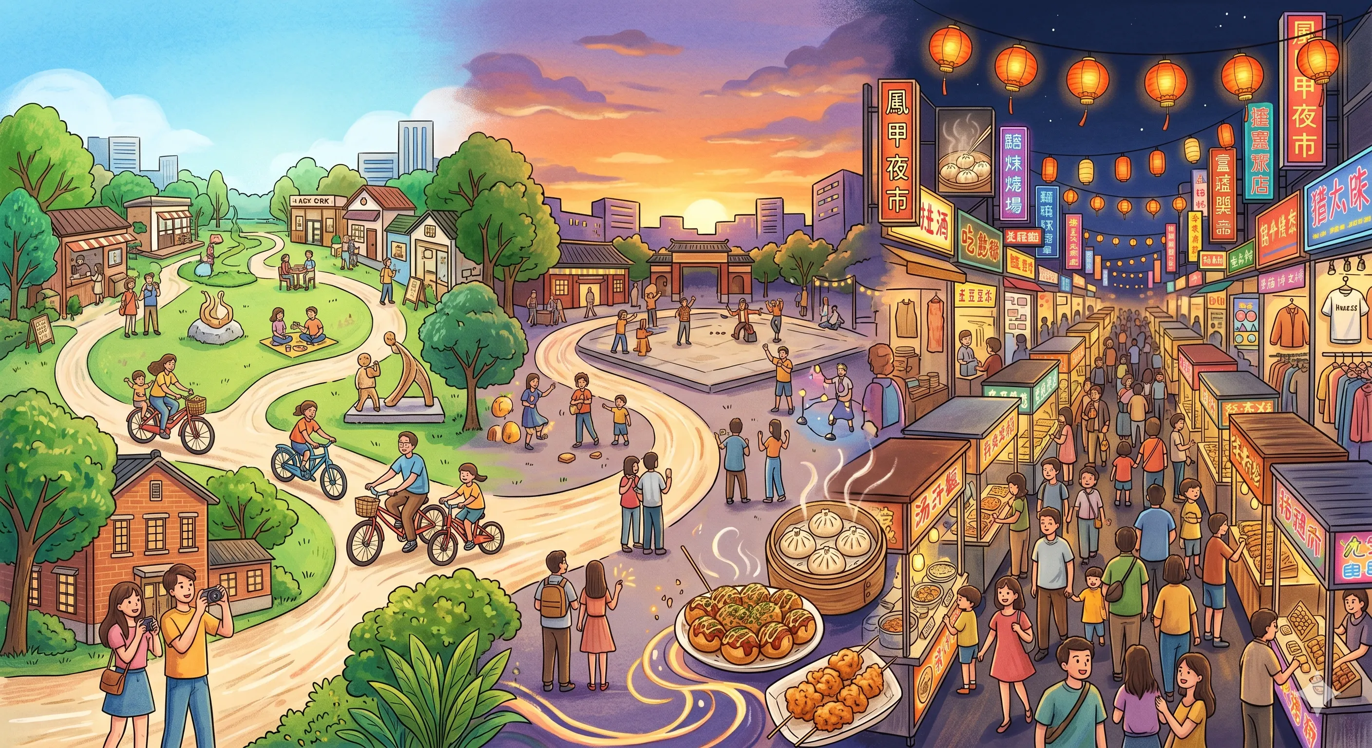 台中逢甲一日遊怎麼玩？從白天到夜晚的完整行程整理